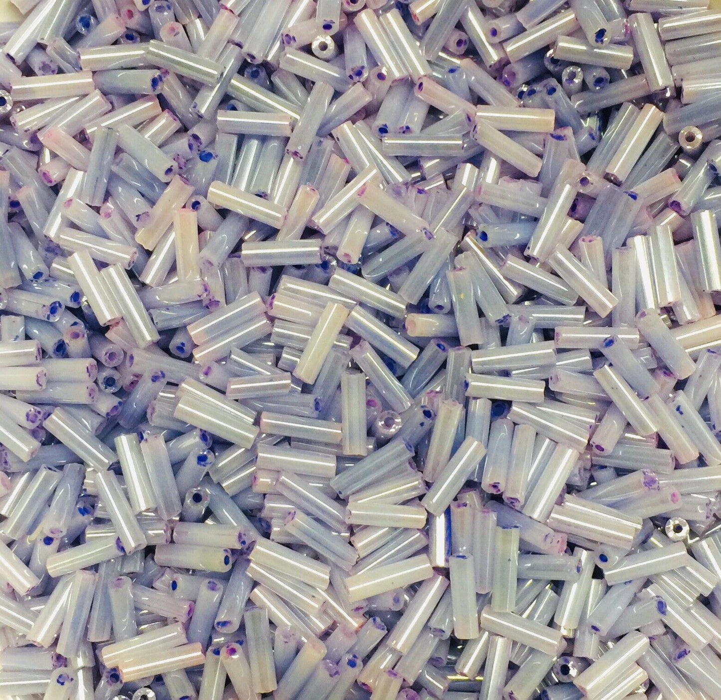 1400+ Bugle Glass Tube 6.5-7.5mm Seed Beads - Choose Your Colour