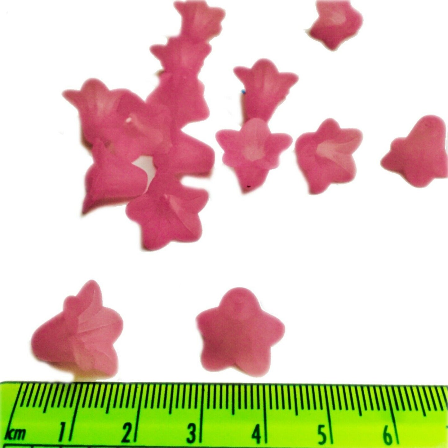 30x Large Frosted or Opaque Acrylic Flower Bead Caps 17x12mm - Pick Your Colour