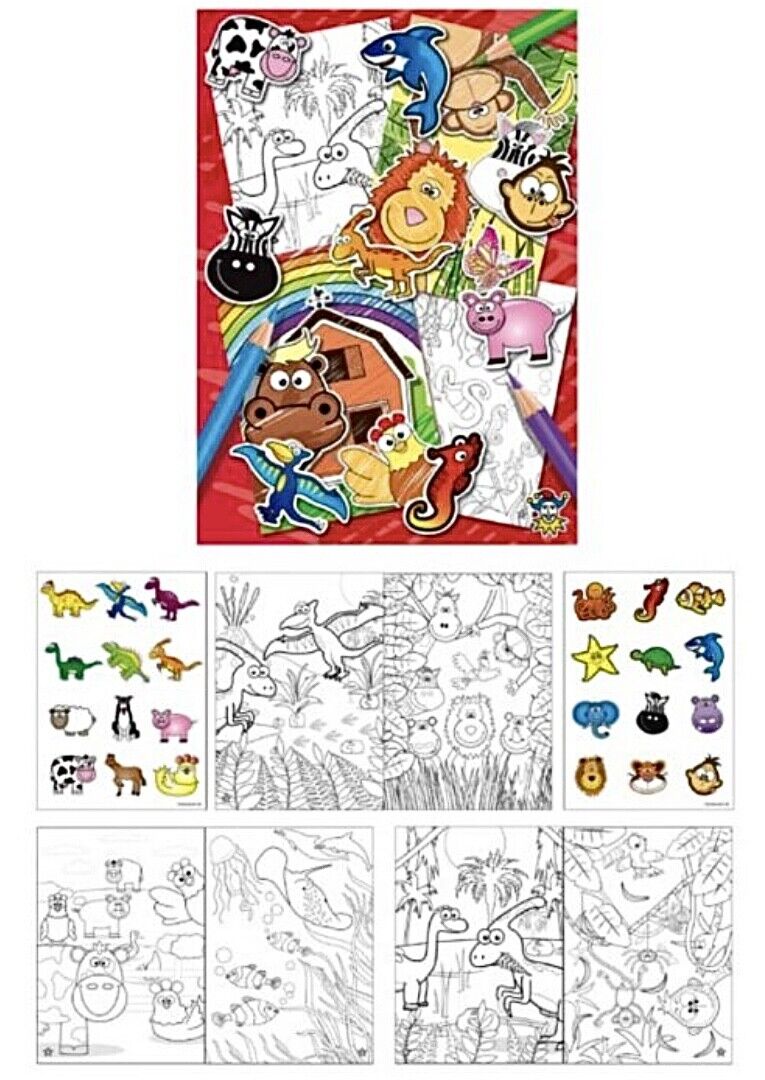 10x Pcs Set of Animal Theme Stocking and Party Fillers Toys and Activities