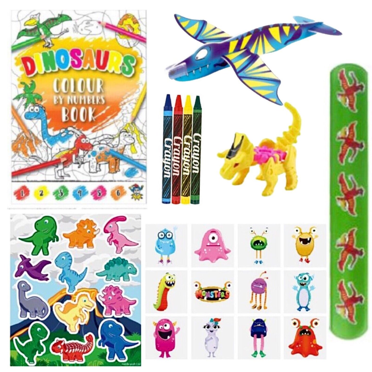 22x Pcs Set of Dinosaur & Alien Theme Stocking Party Fillers Toys & Activities