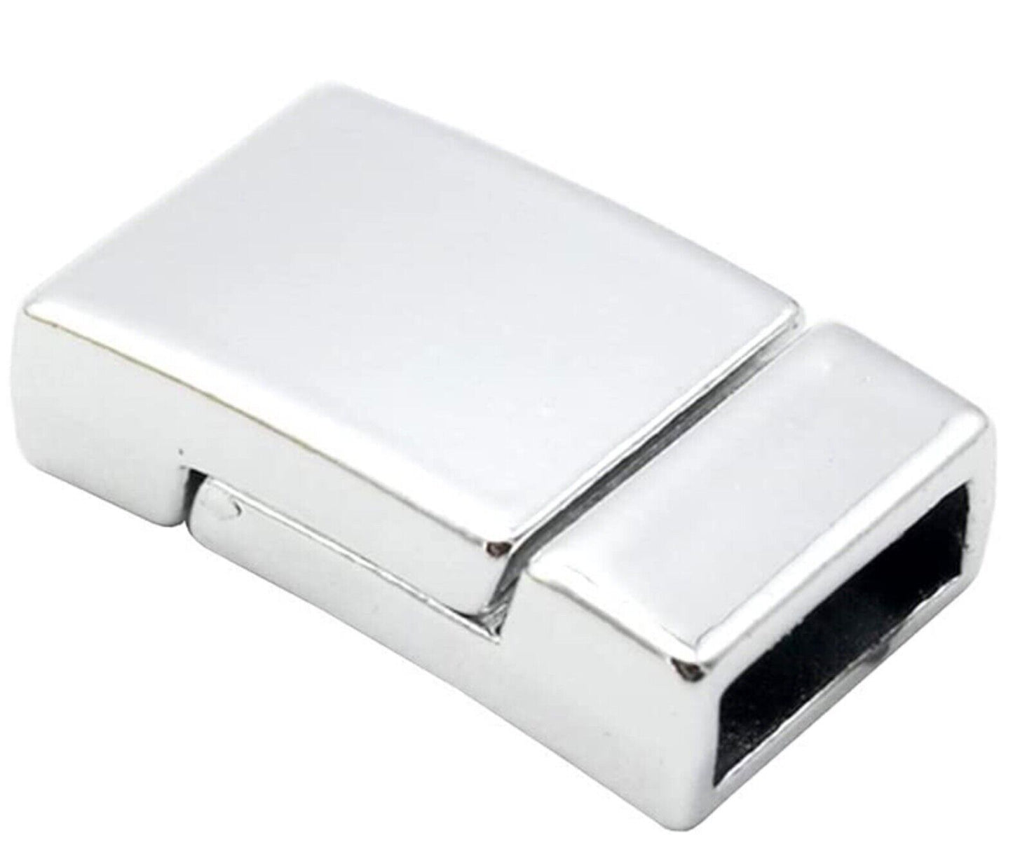 1 pc Stainless Steel Magnetic Flat Strips Bracelet Connector 21mm x 12mm x 6mm