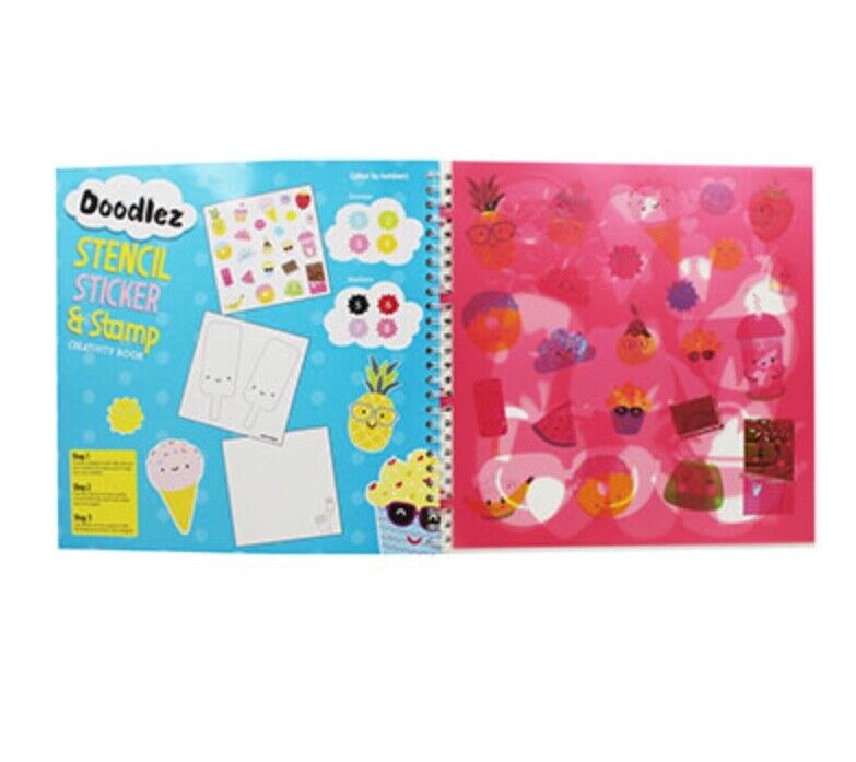 Stencil Sticker and Stamp Creativity Book