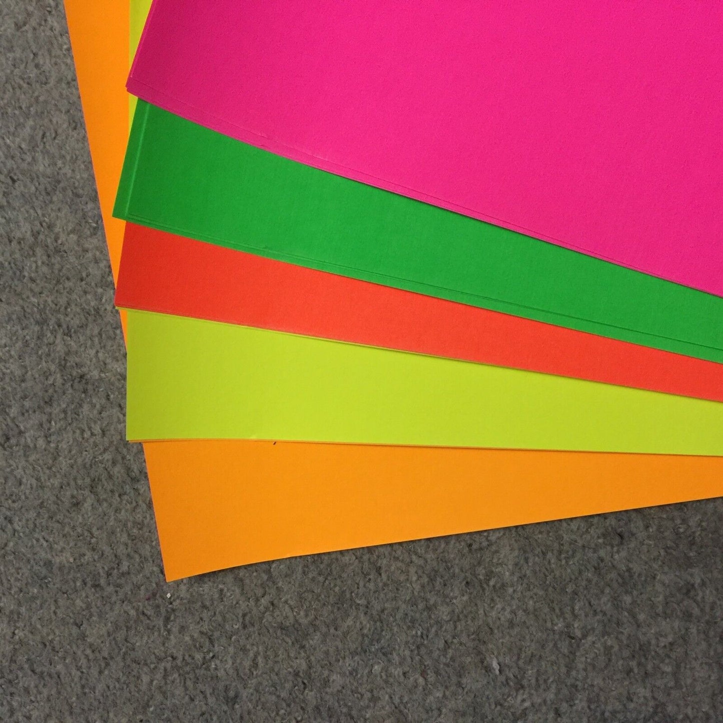 A4 Multi Coloured Neon Cards - 15 sheets