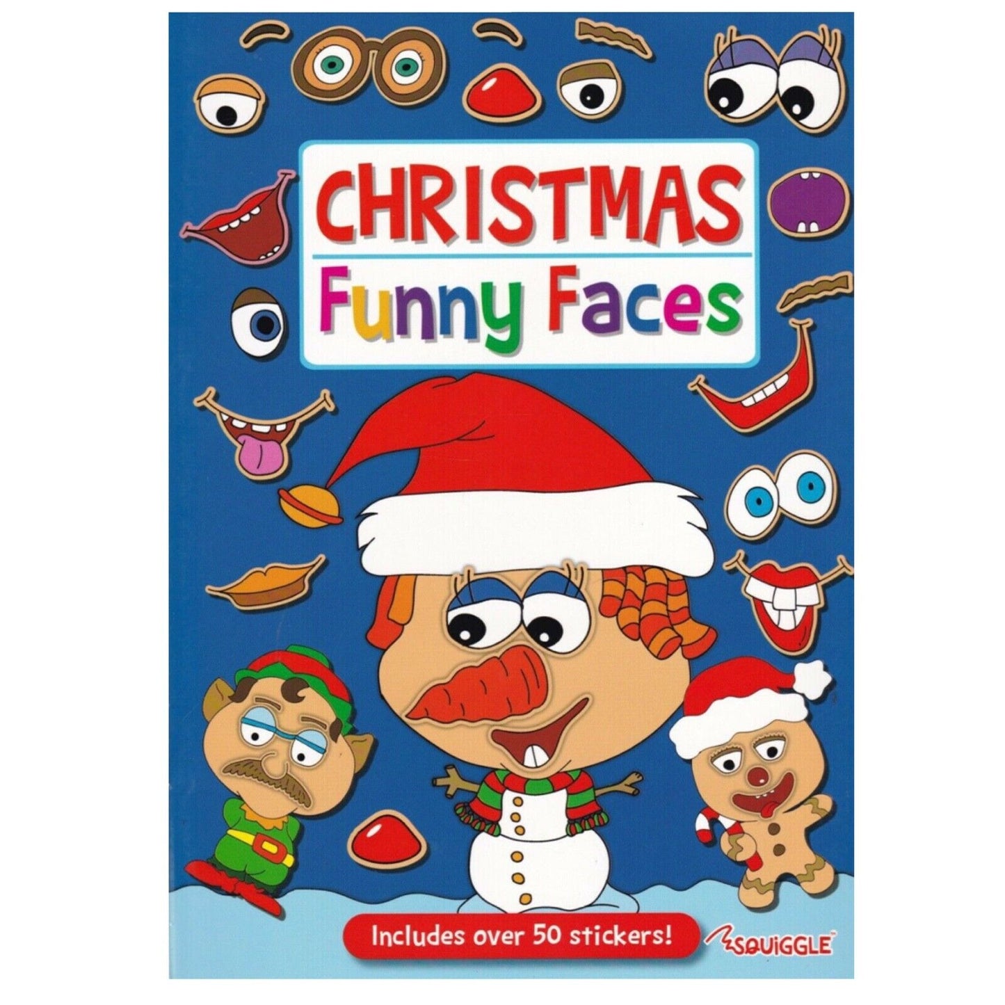Christmas Funny Faces Sticker Book with Over 50 Stickers