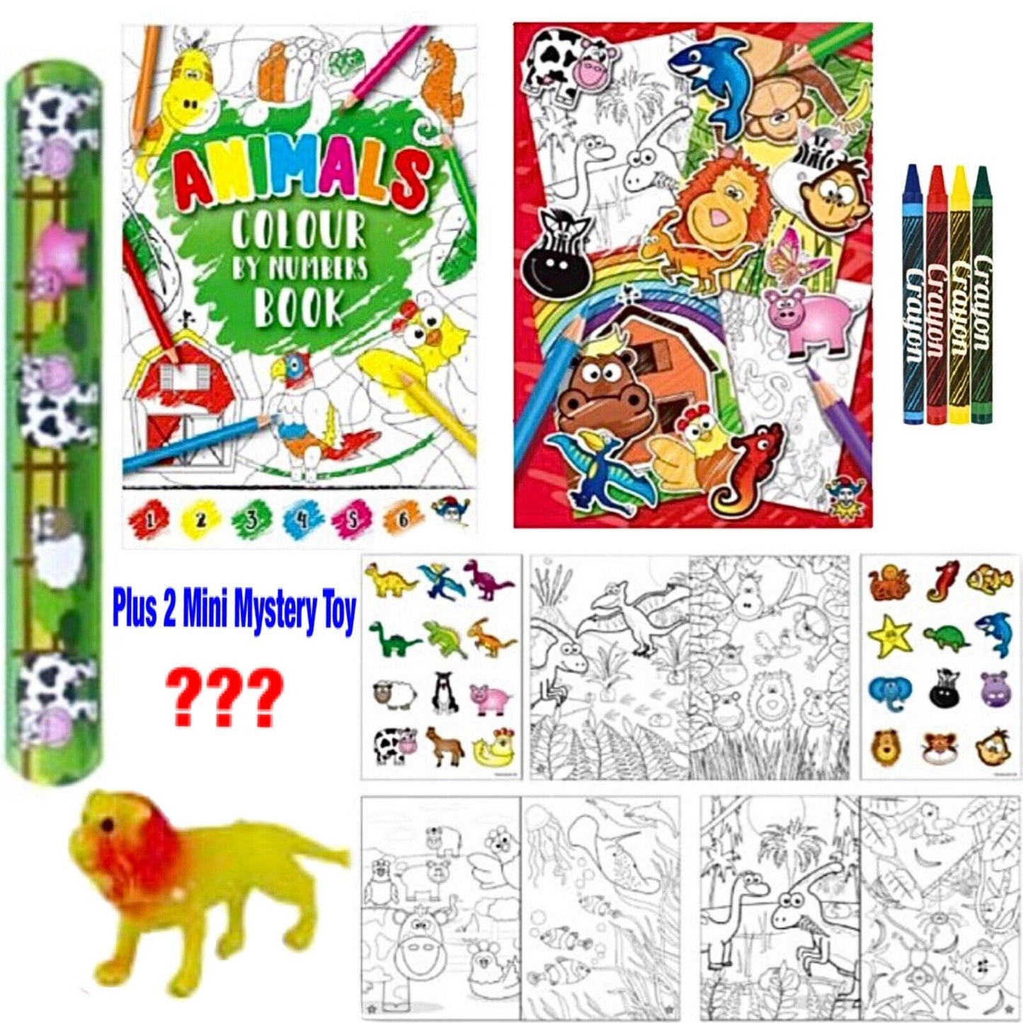10x Pcs Set of Animal Theme Stocking and Party Fillers Toys and Activities