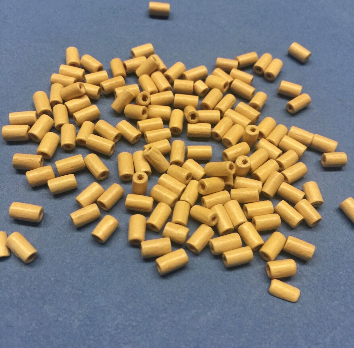 250x Natural Wood 6mmx4mm Tiny Wooden Tube Beads