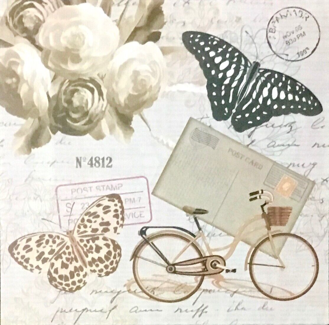 10x Design 30 Sheets Vintage Design Pad - 15cm x 15cm