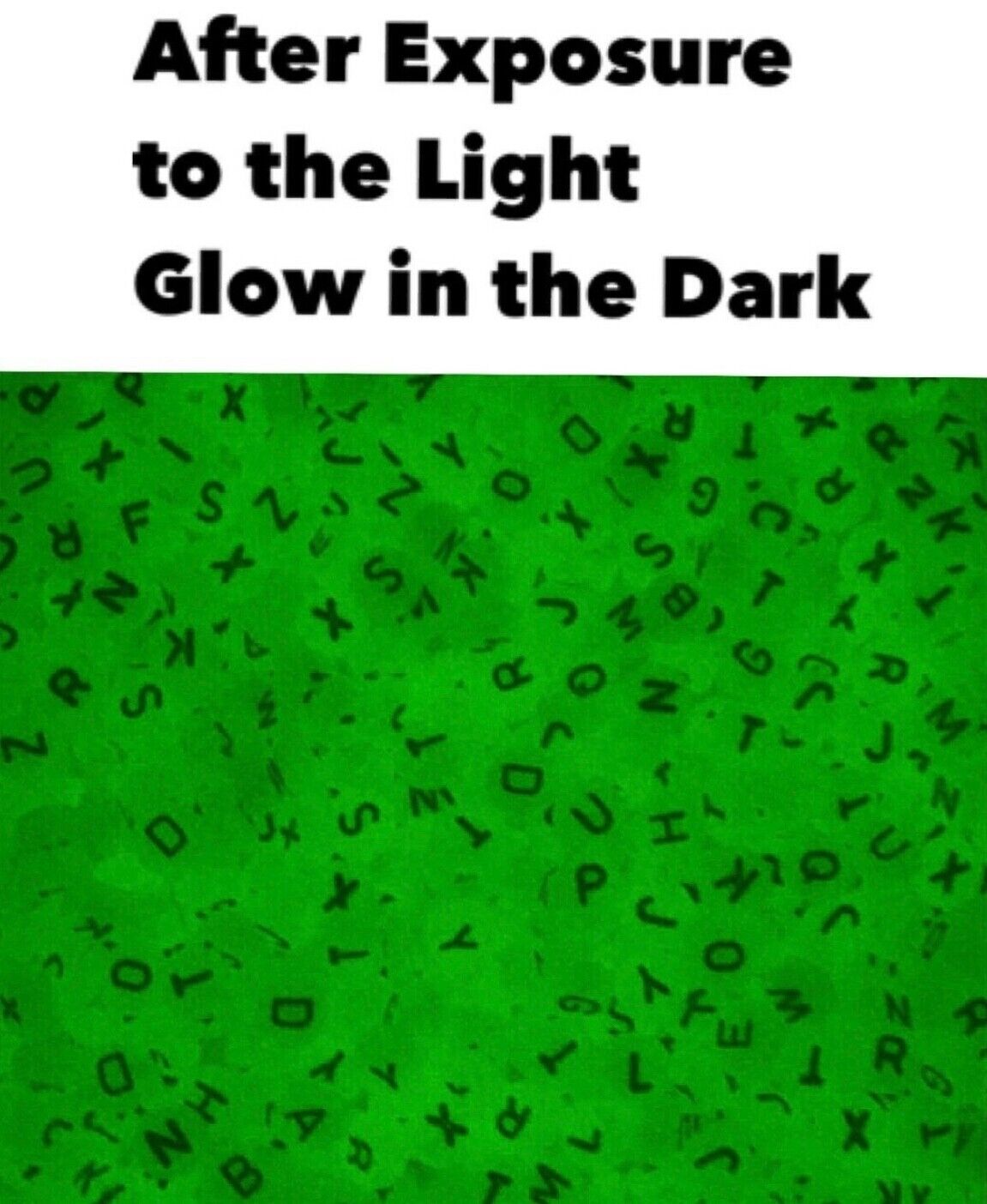 200x Glow in the Dark English Letter 6mm Flat Round Beads for Jewellery Making