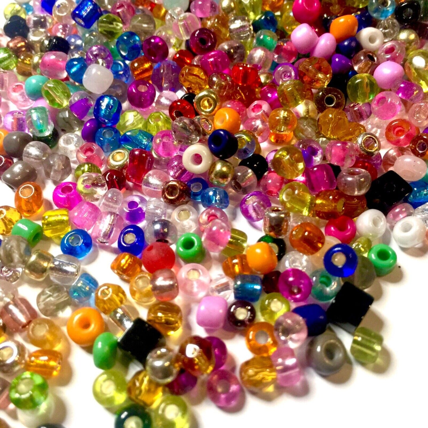 1300x Multi Colour 2mm to 5mm Glass Beads for Jewellery Craft Making