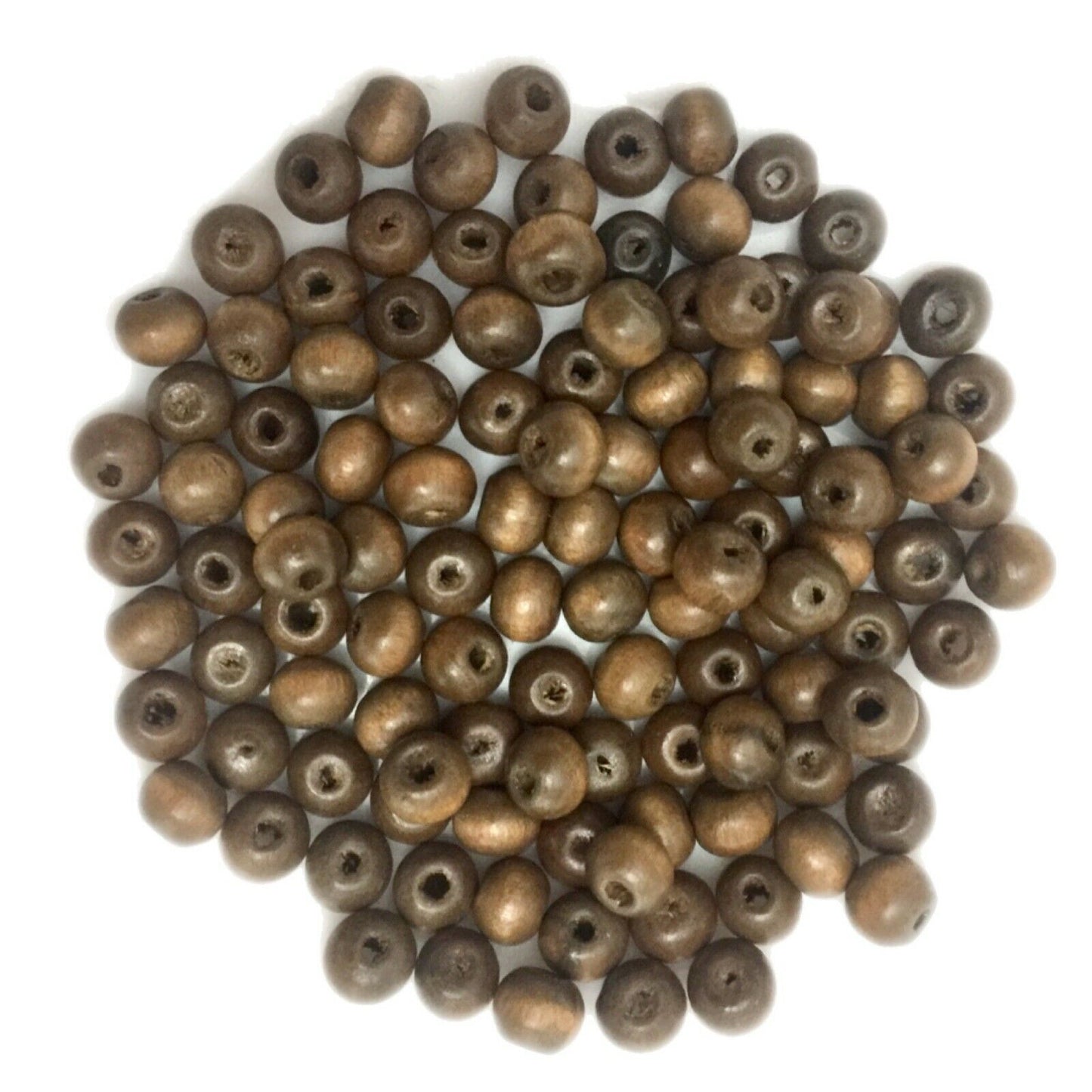 200x Light Brown 6mm Wood Beads