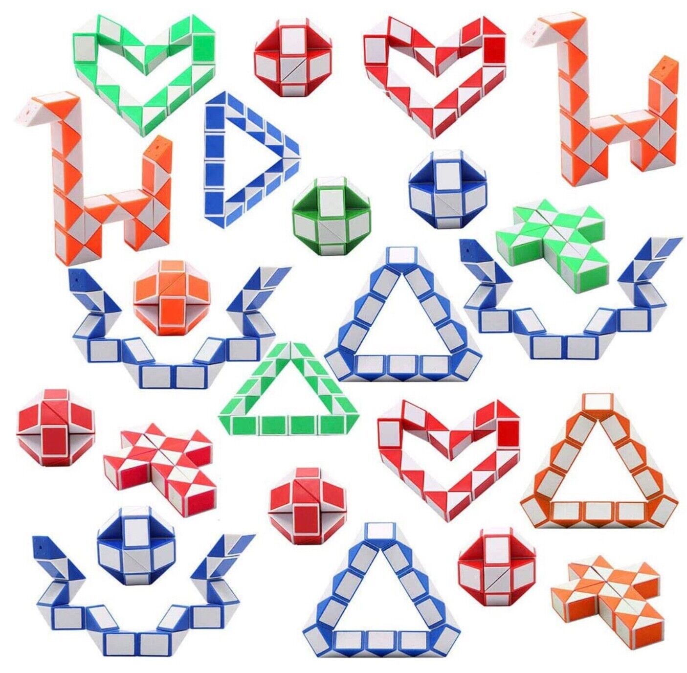 1x Medium Size 24 parts Snake Puzzle Toy Stocking Fillers by Playwrite