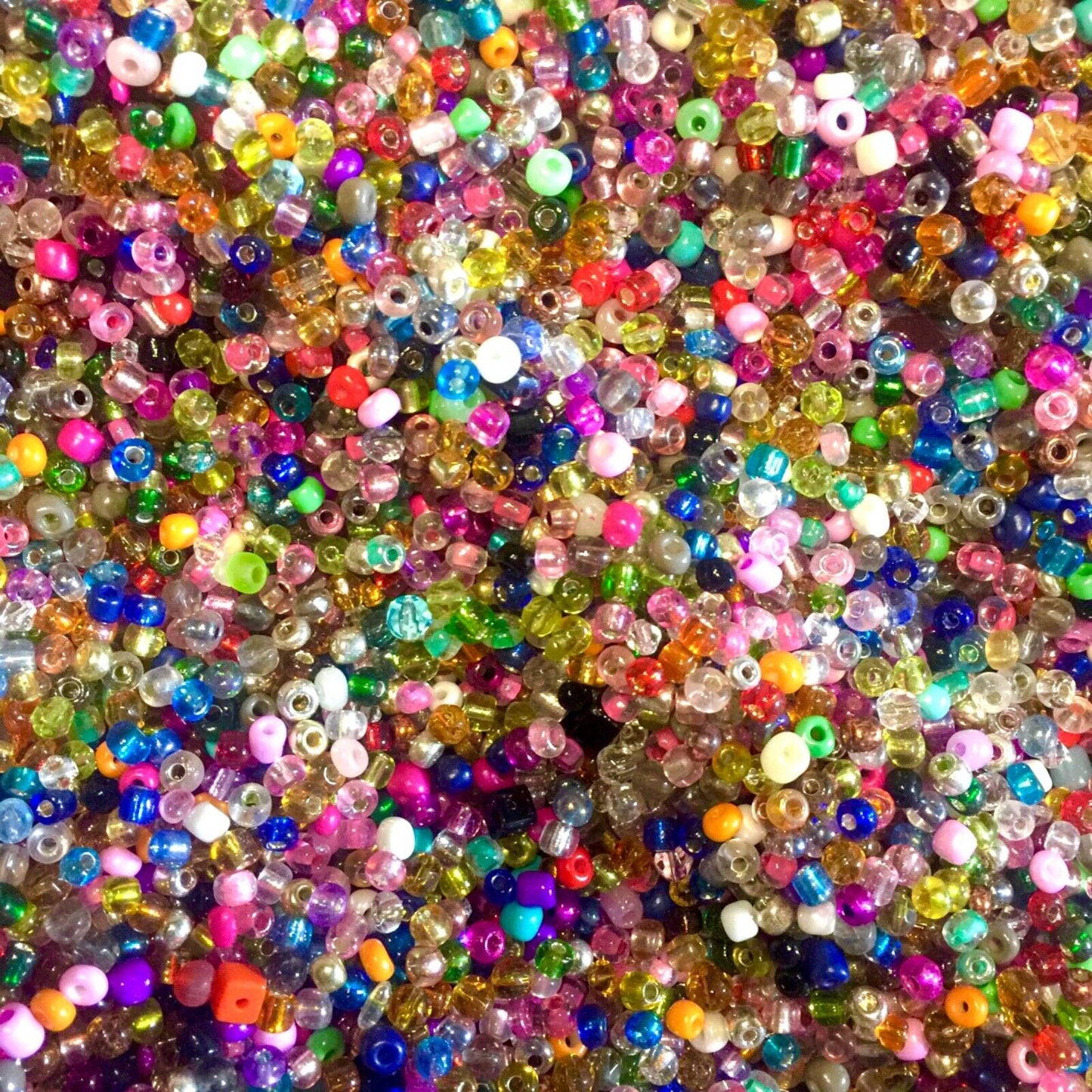 1300x Multi Colour 2mm to 5mm Glass Beads for Jewellery Craft Making