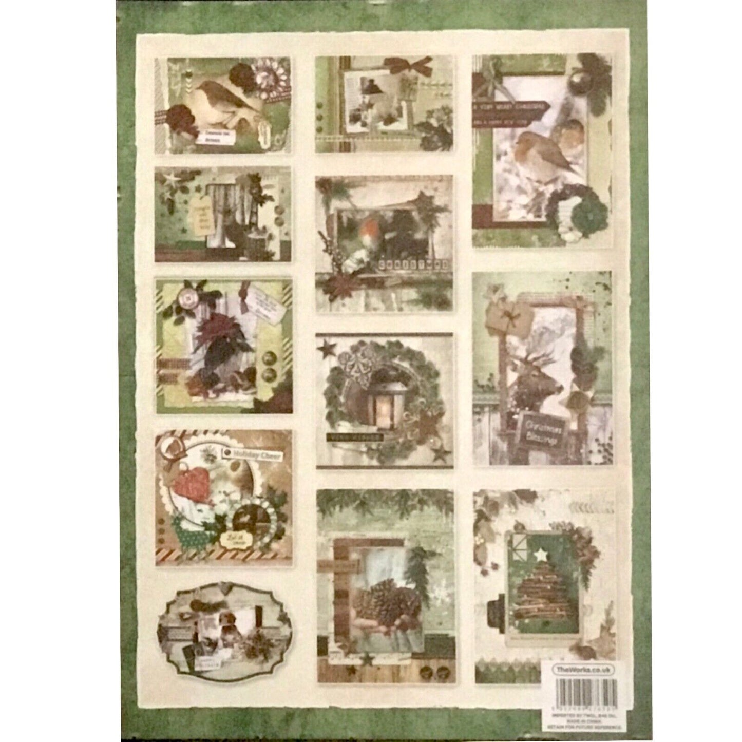 1x Pad (12 pages) The Joy of Christmas 180gsm Die Cut Paper Pad