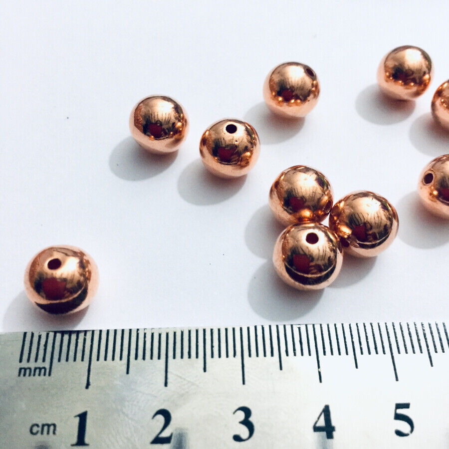 50x Golden10mm Spacer Acrylic Beads