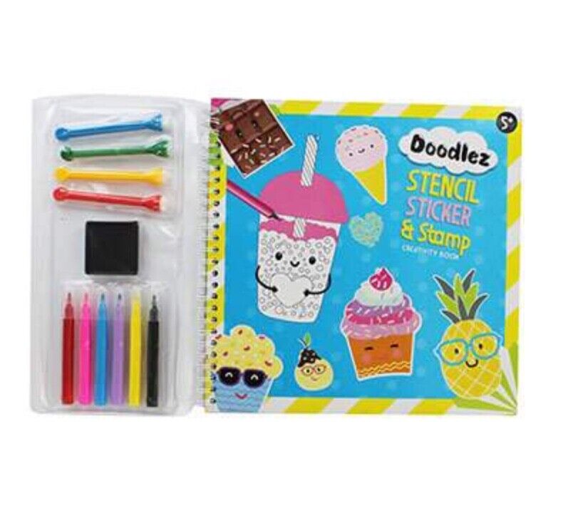 Stencil Sticker and Stamp Creativity Book