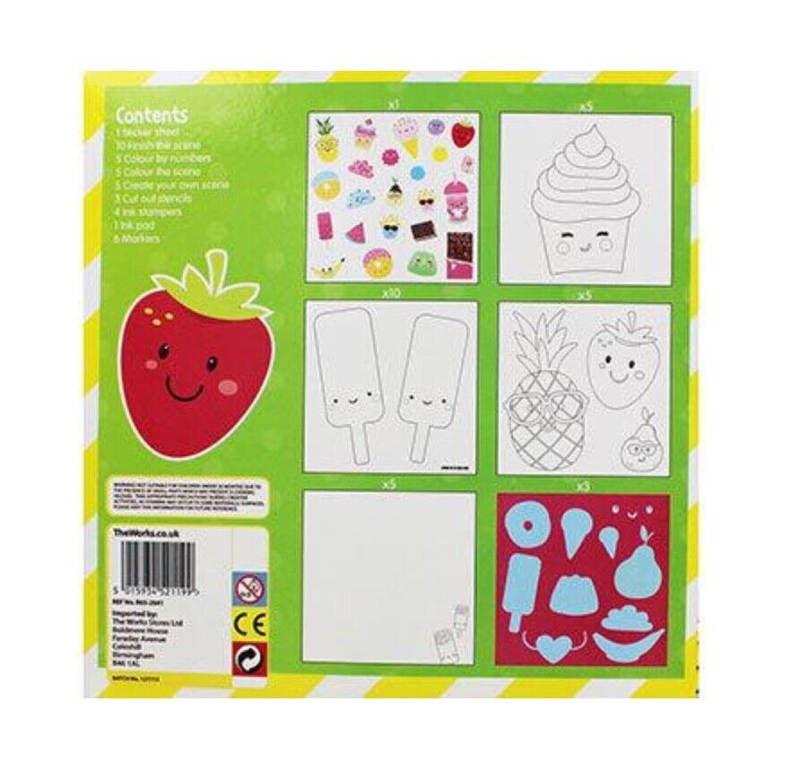 Stencil Sticker and Stamp Creativity Book