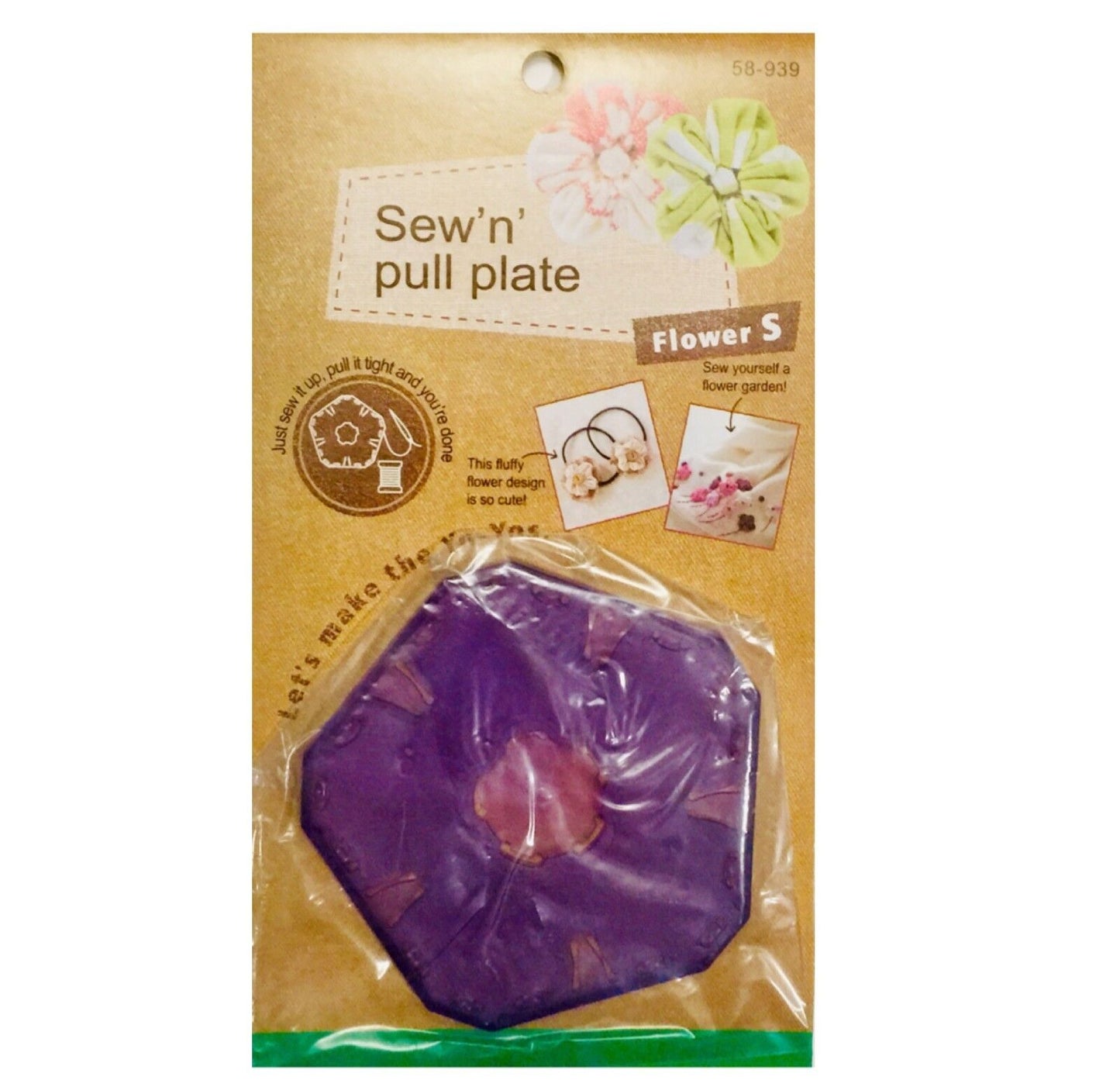 Sew N Pull Plate Flower Template