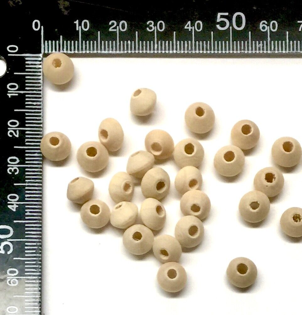 100pcs Undyed Natural Mocassin 8x6mm Rondelle Wood Beads