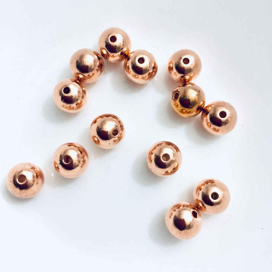 50x Golden10mm Spacer Acrylic Beads