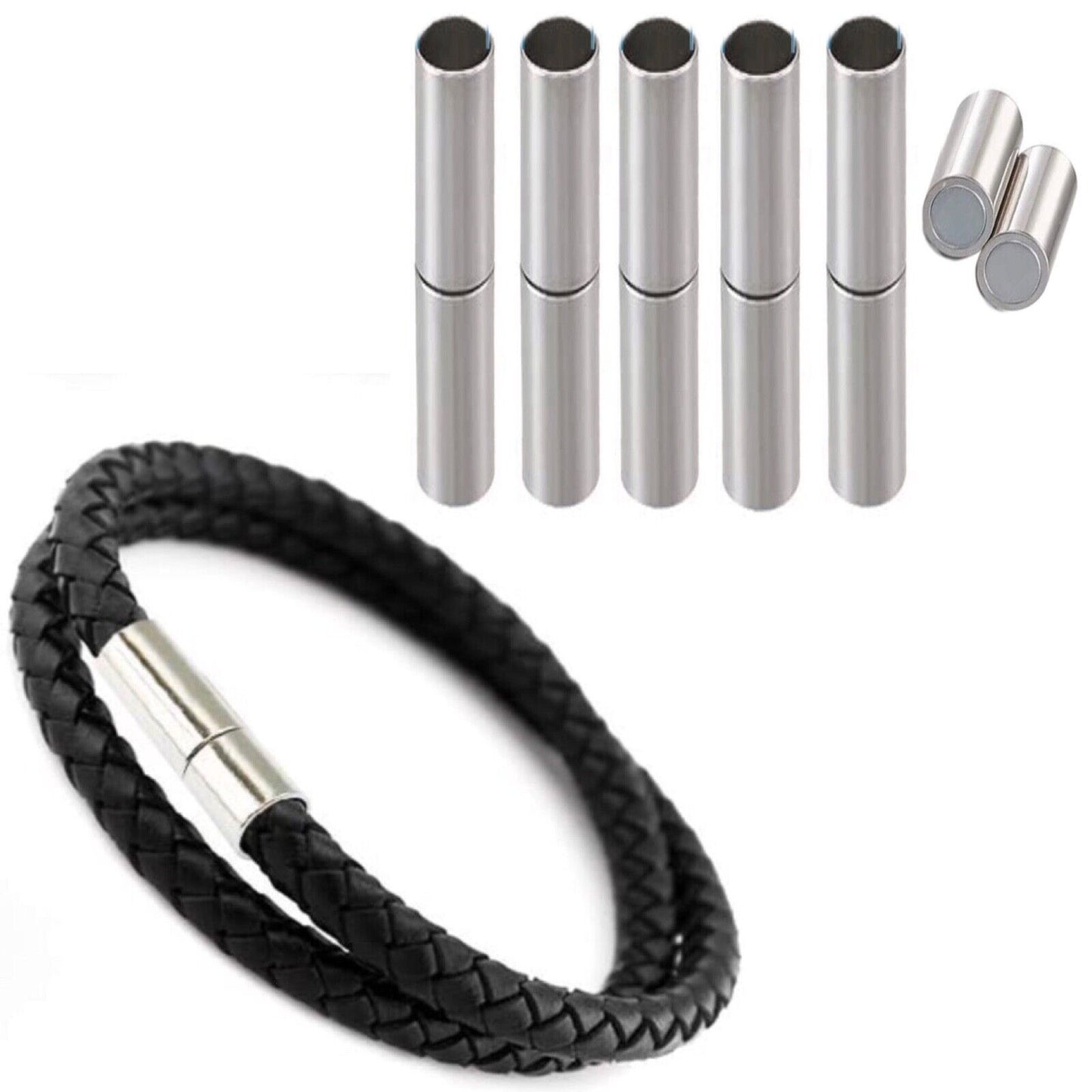 5pcs Stainless Steel Magnetic Bracelet Connector 20mm x 4mm