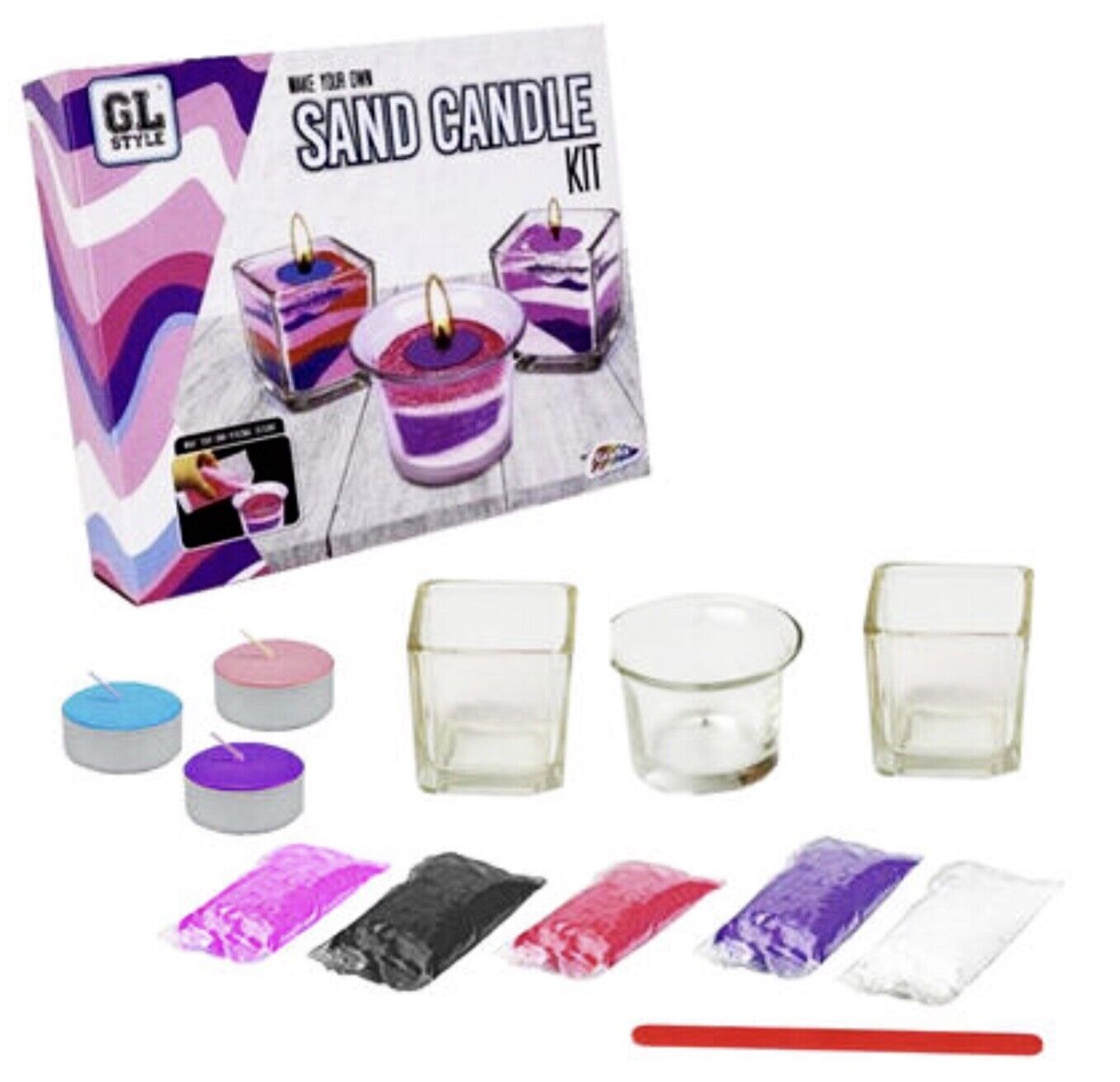 Grafix Decorate your Own Sand Tea Lights Candle Box Kit