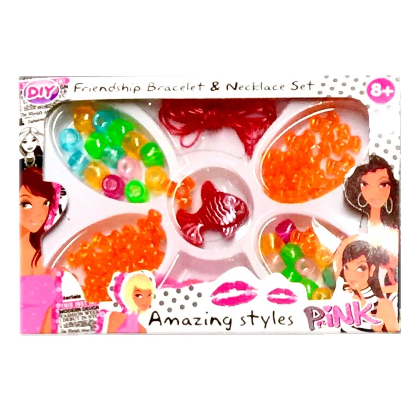 2x My Friendship Bracelet & Necklace Set Assorted Bead DIY Kit