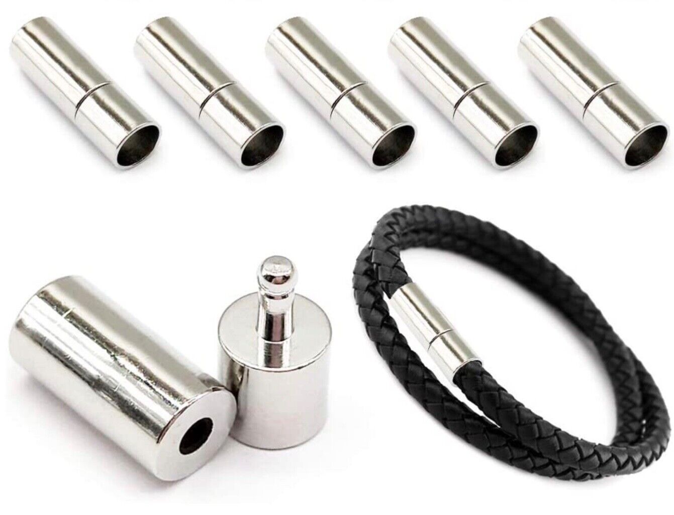 3pcs Screw Style Stainless Steel Magnetic Connector 20mm x 9mm