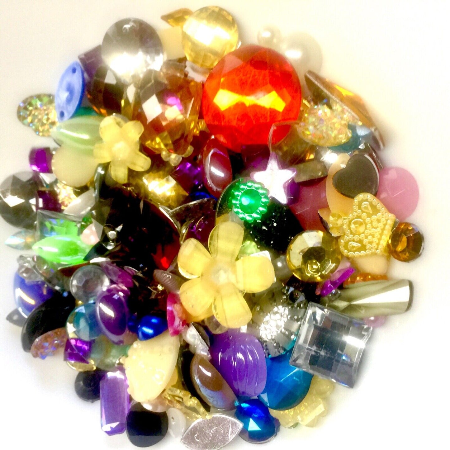 50g Loads of Mix Colours Mix Sizes Rhinestone Cabochons for Crafting
