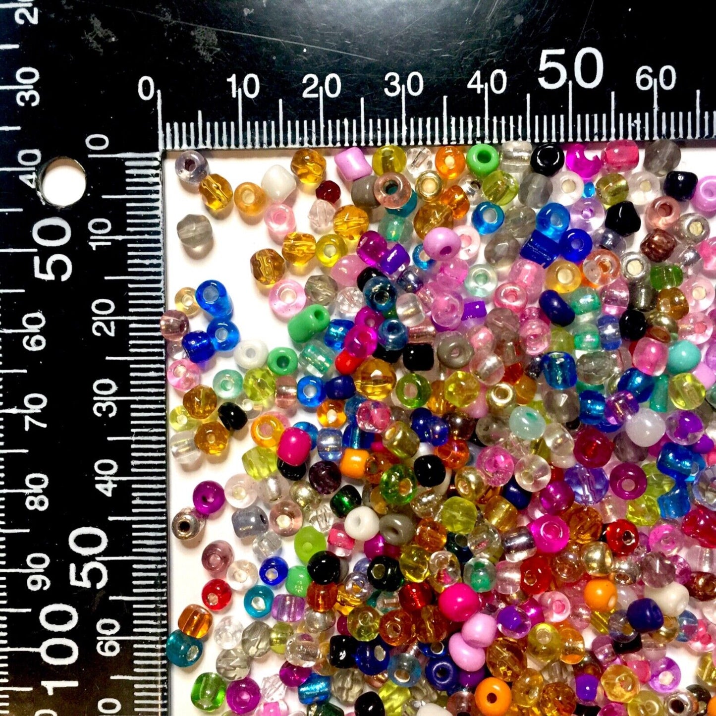 1300x Multi Colour 2mm to 5mm Glass Beads for Jewellery Craft Making