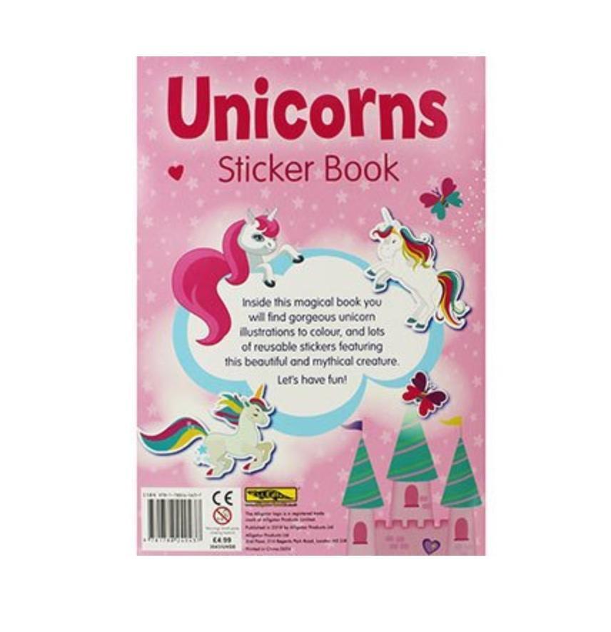 Unicorns Sticker Book with free 6x Crayons