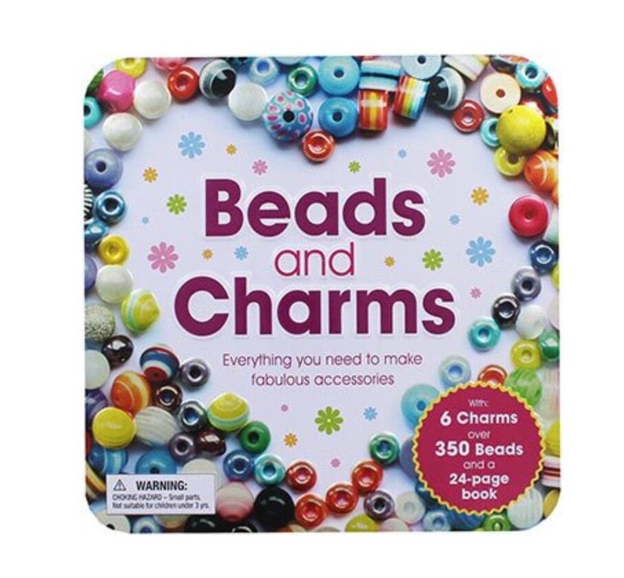 Beads and Charms DIY Tin Box Kit with Free Pack of Extra Beads