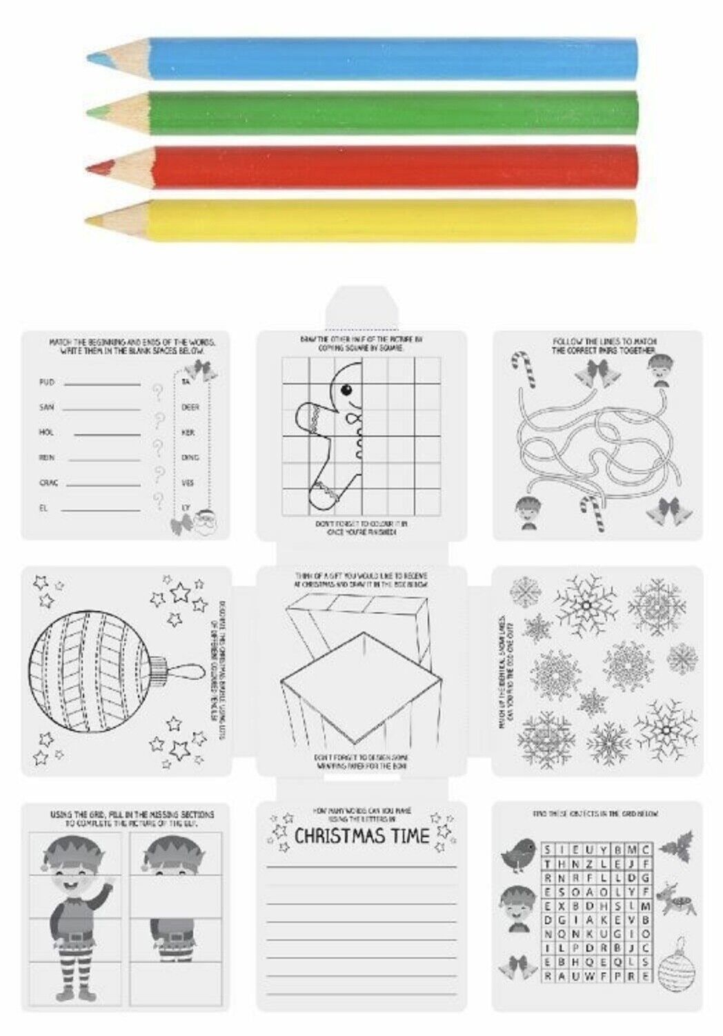 22x Pcs Set of Christmas Stocking and Party Fillers Toys and Activities