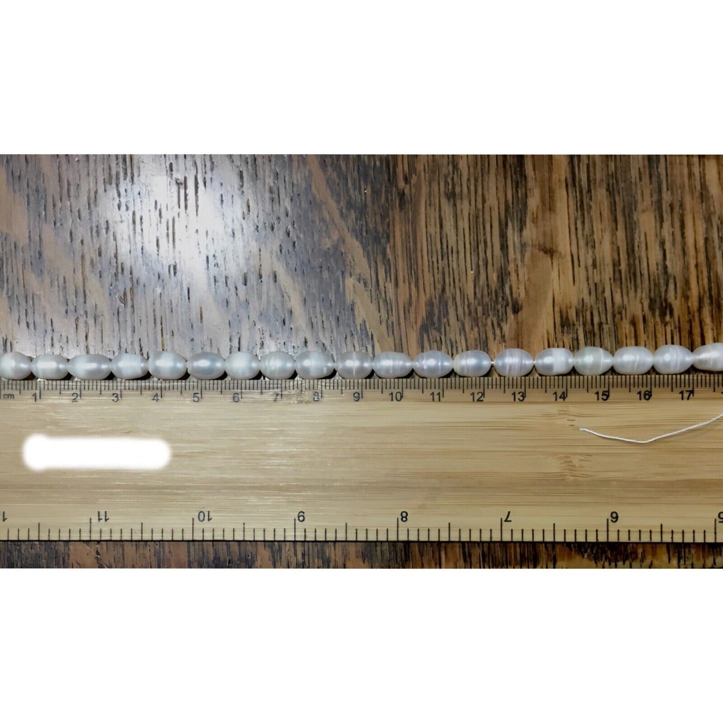 1x Strand (18cm) Natural Cultured Freshwater Rice Pearl 8-10mm Beads