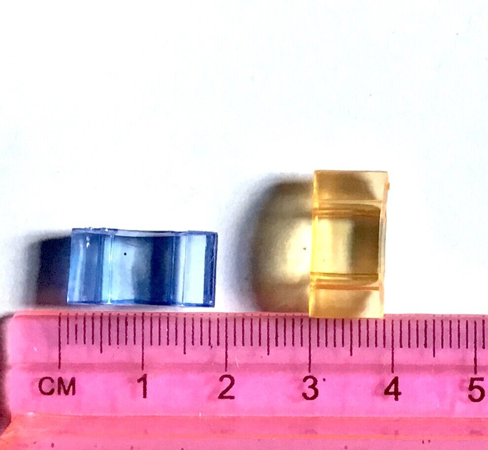 25 pcs Two Hole MultiColour Transparent Crystal Acrylic 17x9mm Carrier Beads