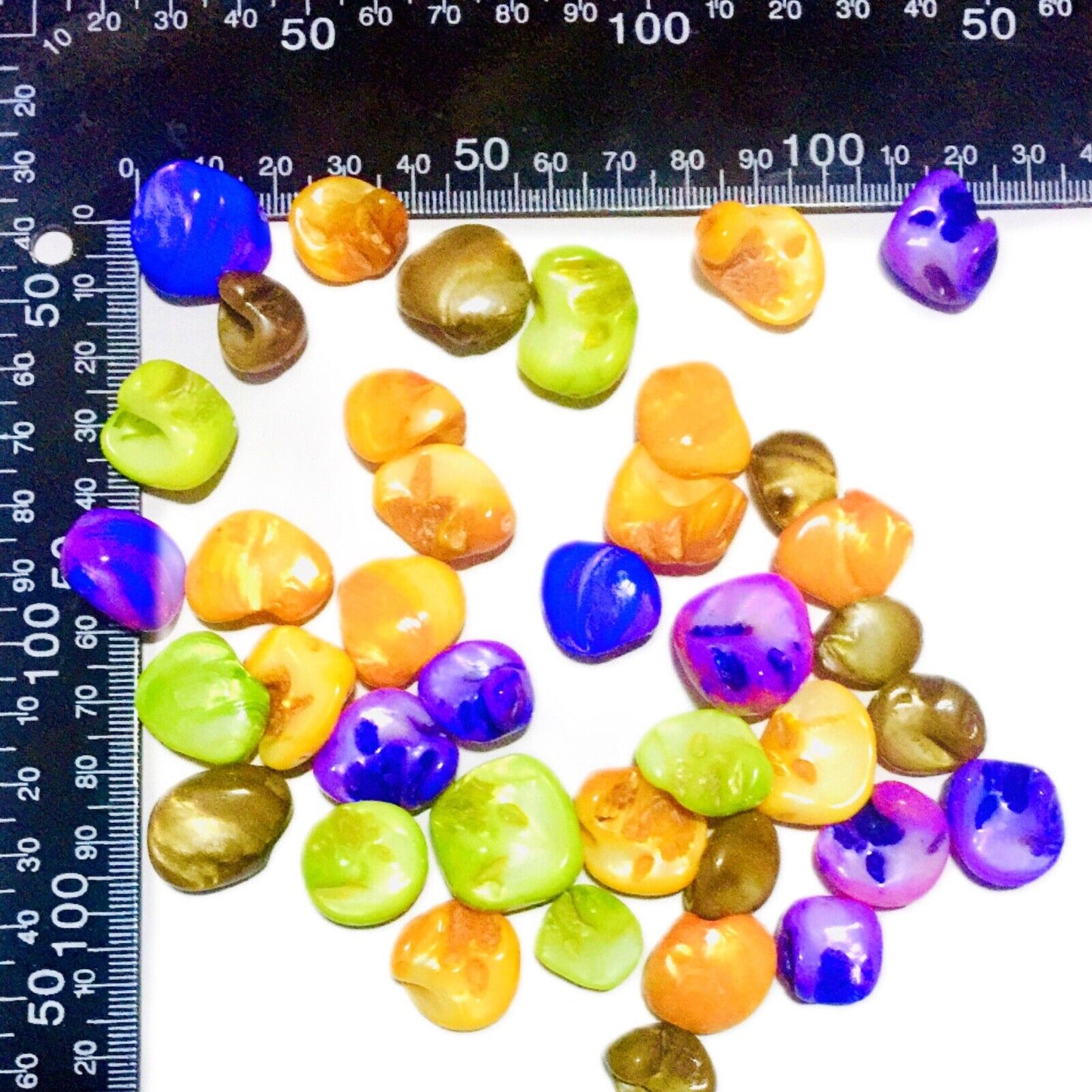 30x Mix Colour Mix Shapes Large Smooth Edges MOP Shell 12mm to 22mm Loose Beads
