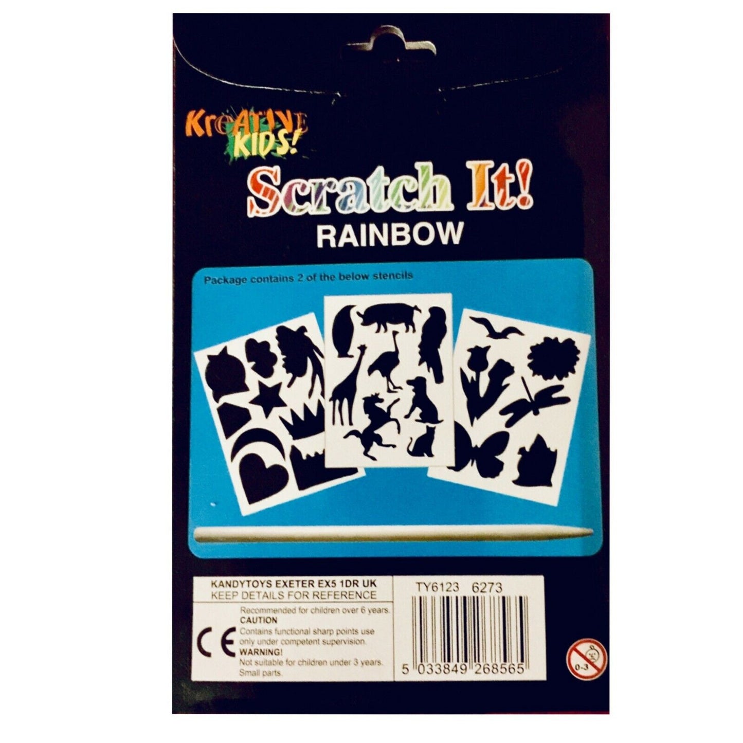 Kreative Kids Scratch It 2x Mini Rainbow Magic Sheets with 2x Stencils