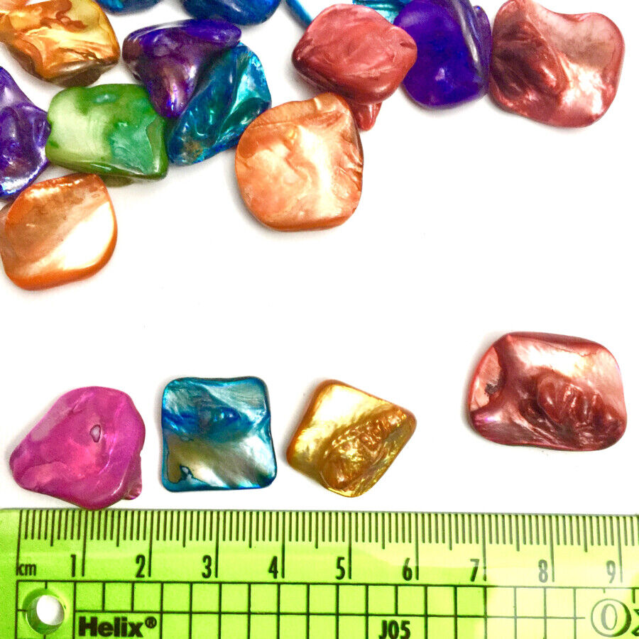 30x Mix Colour Mix Shapes Large MOP Shell 17-22mm Beads for Jewelry Crafting