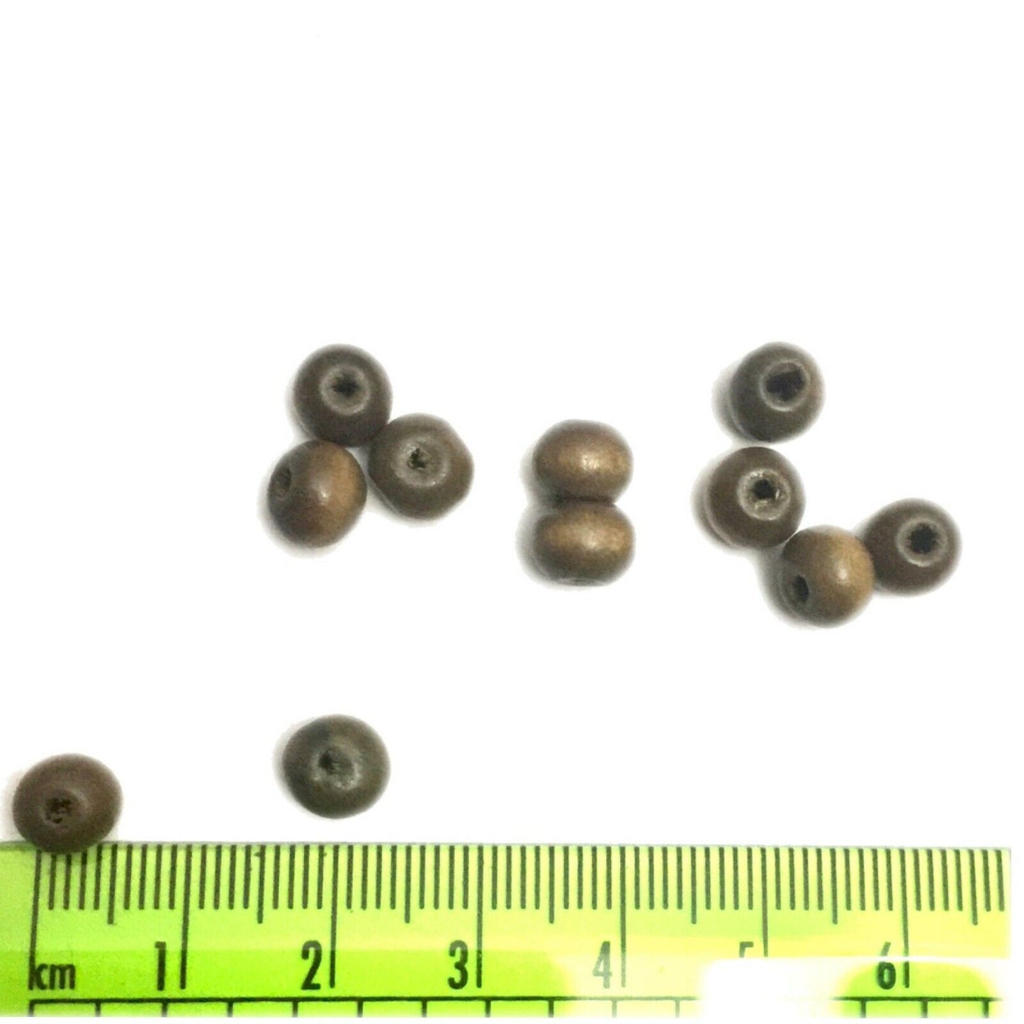 200x Light Brown 6mm Wood Beads