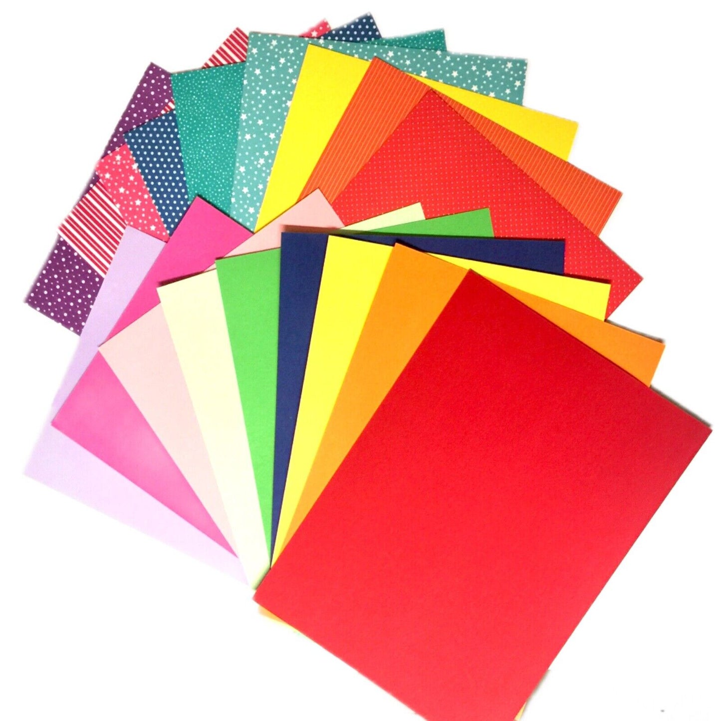 20x Sheet A4 Multi Coloured Multi Patterned 220 gsm Card Stock for Card Making