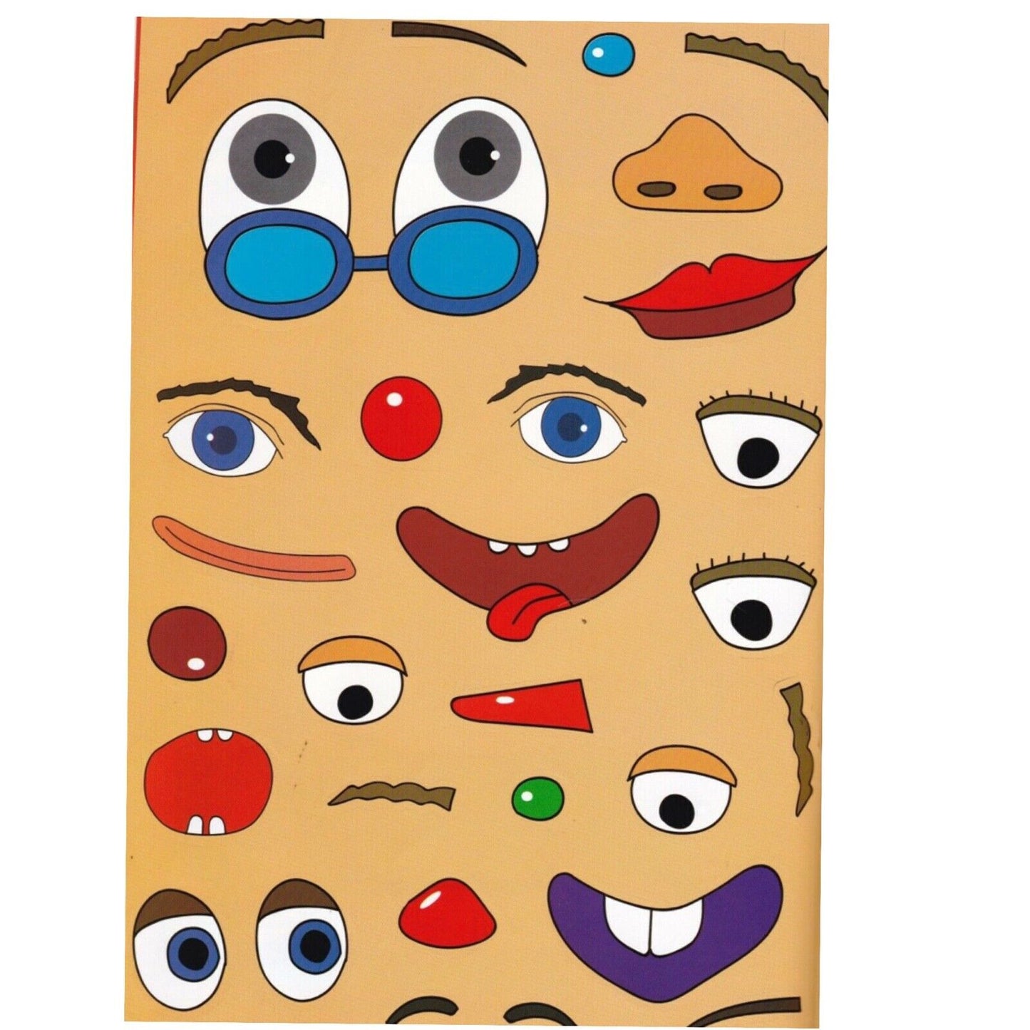 Christmas Funny Faces Sticker Book with Over 50 Stickers