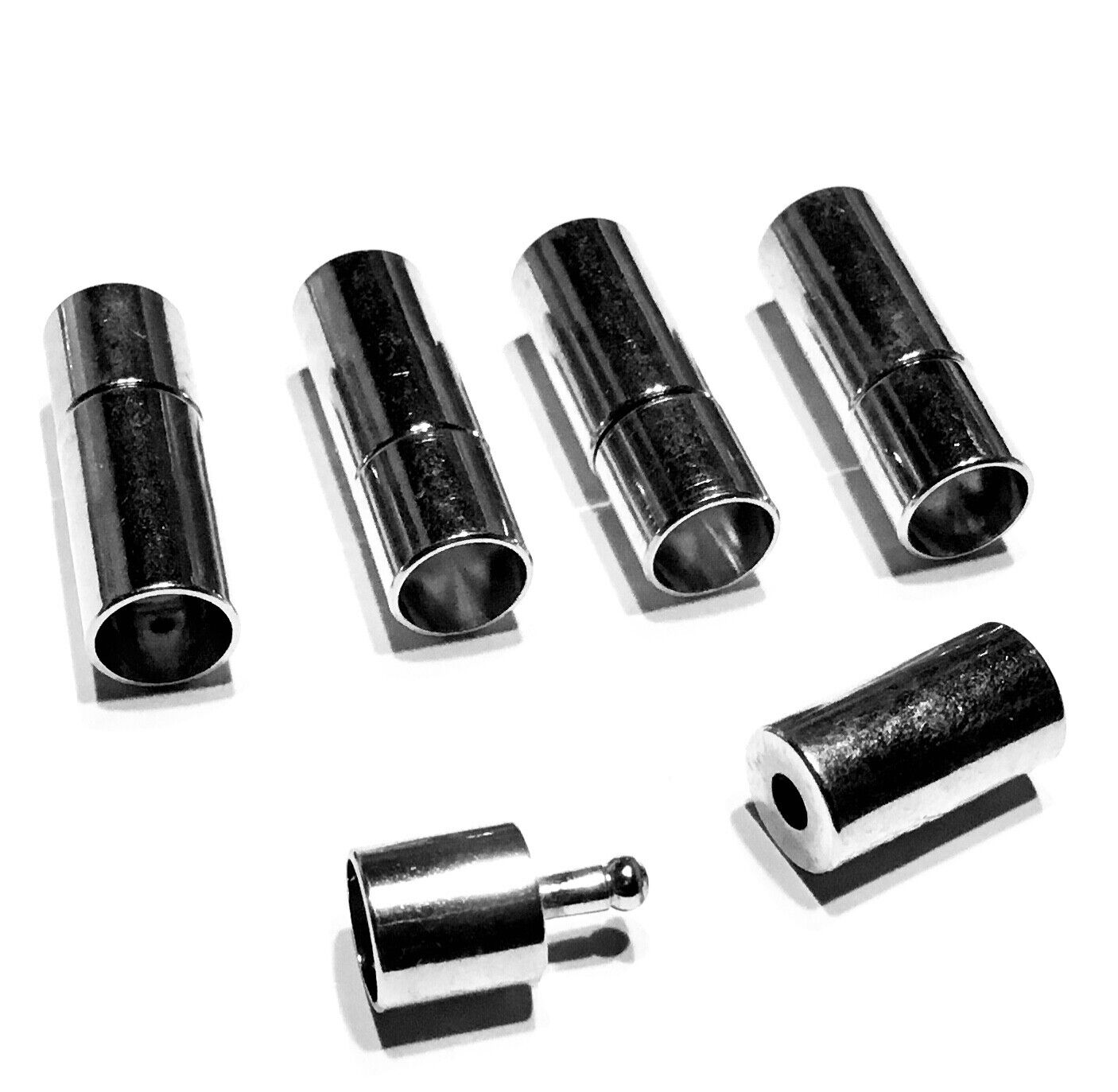 5pcs Screw Style Stainless Steel Magnetic Connector 17mm x 5mm