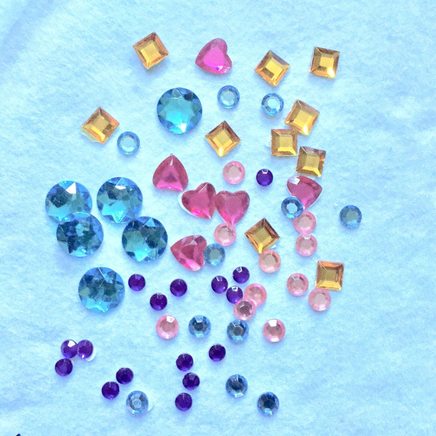 60x Multicolour Multi Sizes Self Adhesive Rhinestone for Crafting