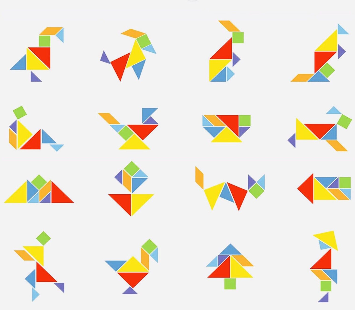 1x Set Tangram Wooden Puzzle (8pc set)