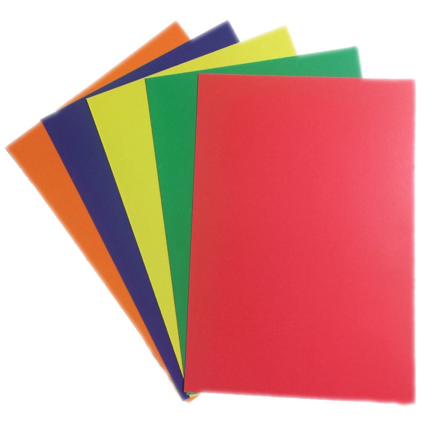 15x Multi Coloured Plain A4 Card 210gsm