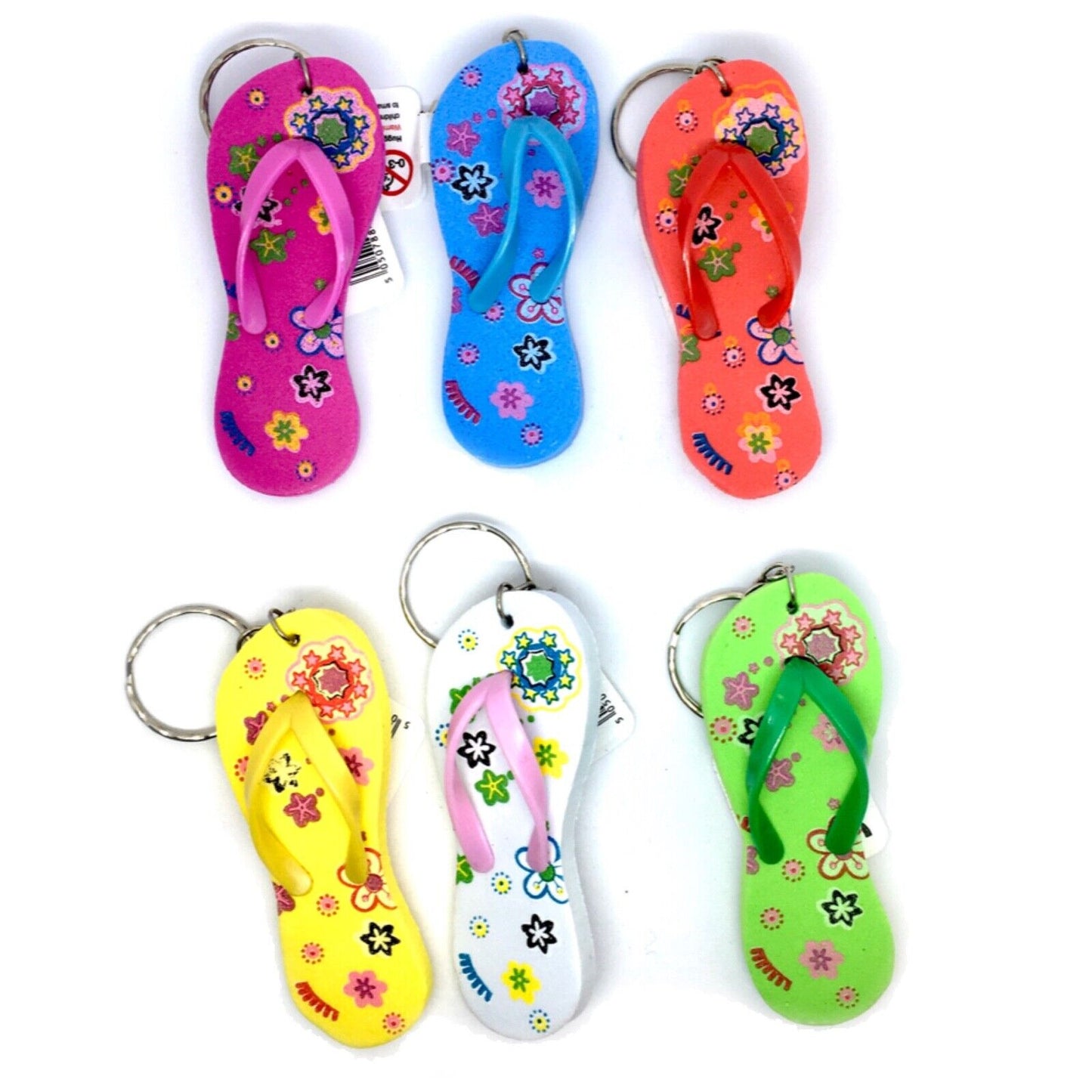 1x Beach Slipper Design Fancy Keyring