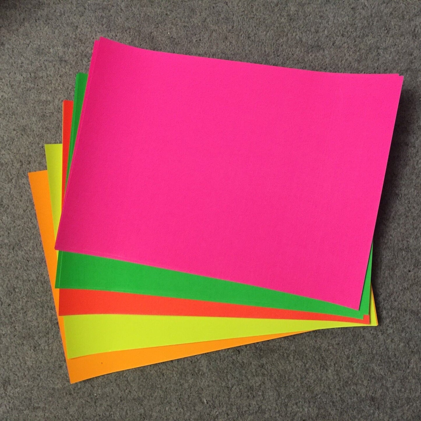 A4 Multi Coloured Neon Cards - 15 sheets