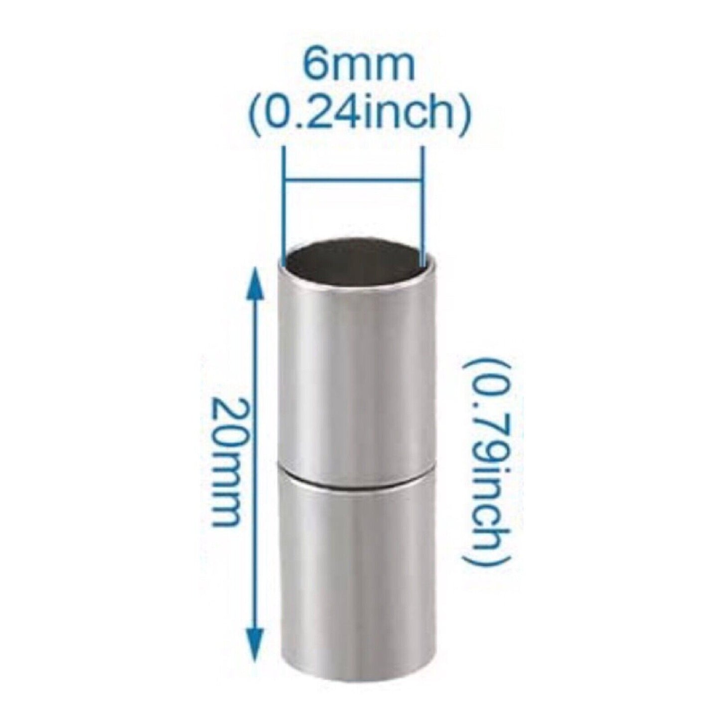 3pcs Stainless Steel Magnetic Bracelet Connector 20mm x 8mm