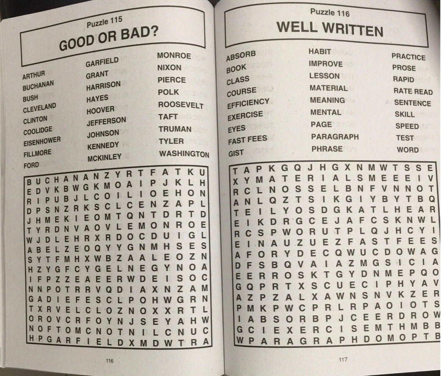 2x Books of Jumbo Wordsearch (320 pages total) for Adults