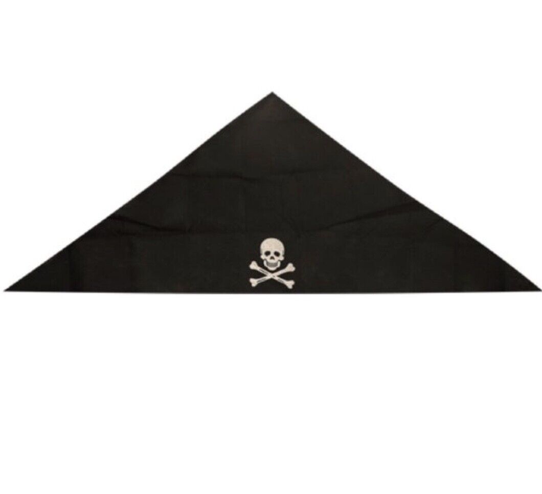 5x Pc Set of Pirate Bandana Eyepiece Bracelet Costume and Accessory Kit