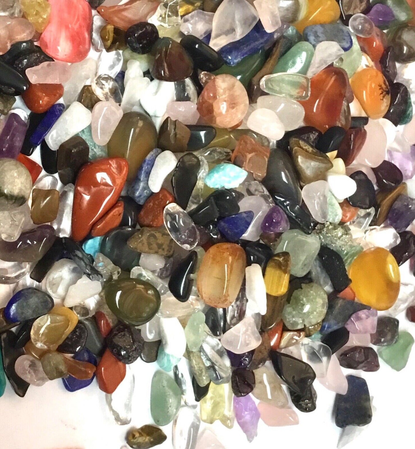 40grams Natural Semi Precious Stone No Hole Chips and Nuggets Size 6mm to 14mm
